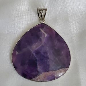 .925 Sterling Silver Natural Gem Stone Pendant